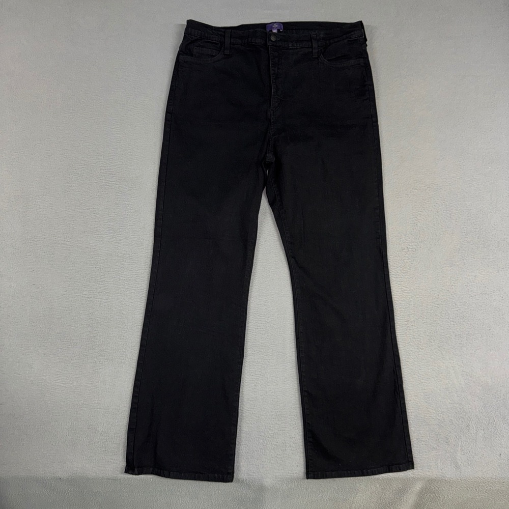 NYDJ Jeans Womens 18W Black Bootcut High Rise Stretch Denim Lift Tuck Cotton USA